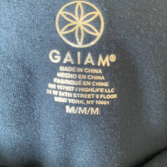 Gaiam Women Yoga Hoodie Top M Blue Color Block Soft Stretch Lounge Activewear - Picture 2 of 12